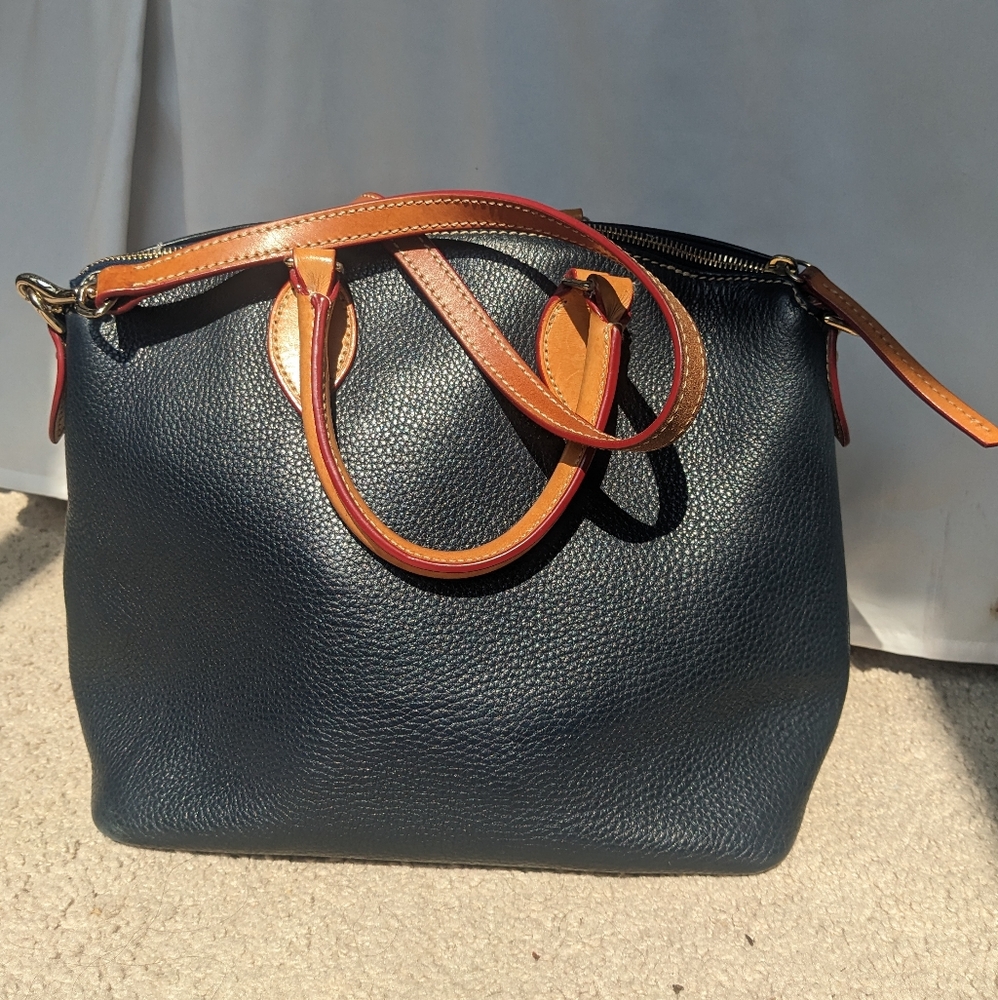 Dooney & Bourke blue domed satchel bag - Picture 2 of 6